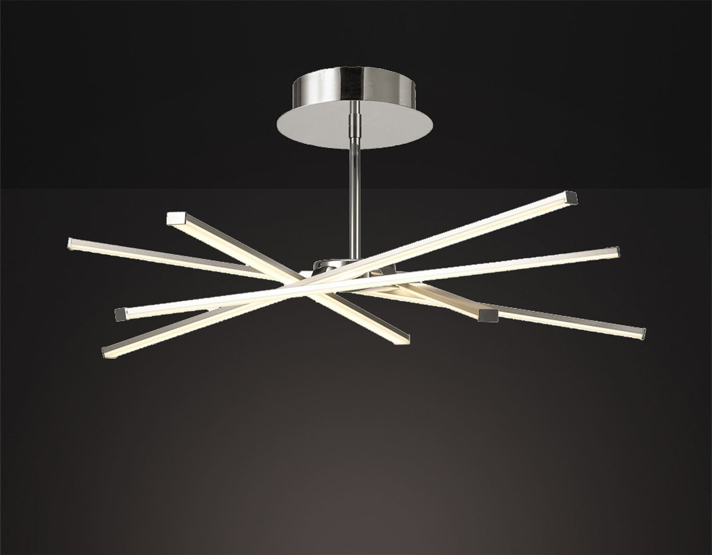 Mantra M5918 Star LED Ceiling 70.5cm Round 42W 3000K, 3700lm, Dimmable, Silver/Frosted Acrylic/Polished Chrome, 3yrs Warranty - M5918 Ceiling