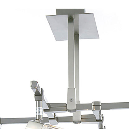 Diyas Ticino 48cm Semi Flush 4 Light G9 Satin Chrome
