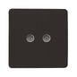 Trendi Artistic Modern Glossy Tactile 2 Gang TV Socket Dark Brown