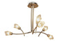 Mantra Pietra 70cm Pendant 3 Arm 6 Light G9, Antique Brass