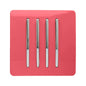Trendi 4 Gang 2 Way Artistic Modern Glossy 10 Amp Rocker Tactile Light Switch Strawberry