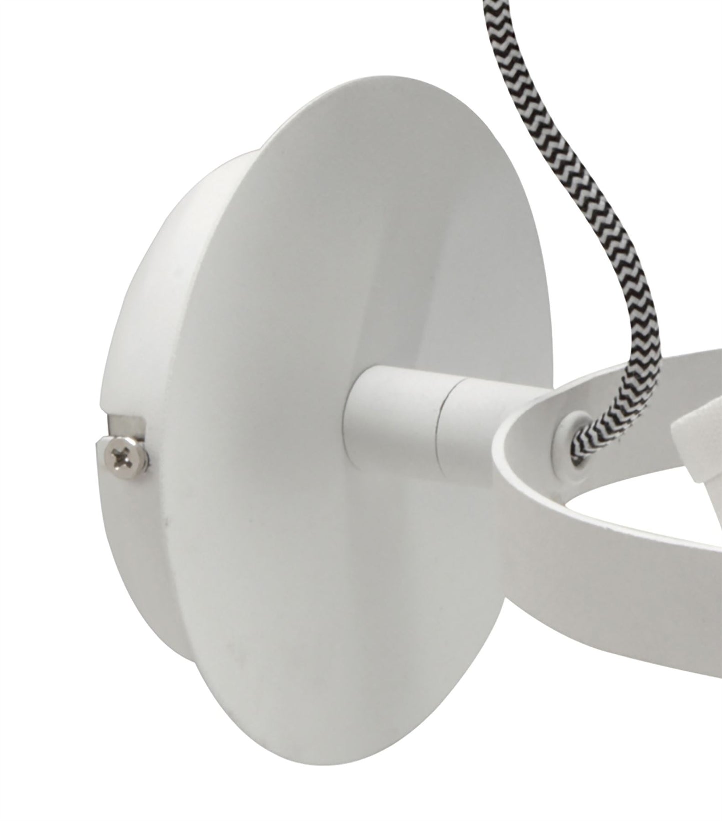 Mantra M4924 Nordica Wall Light with White Shade 1 Light E27, Matt White/Beech with Ivory White Shade