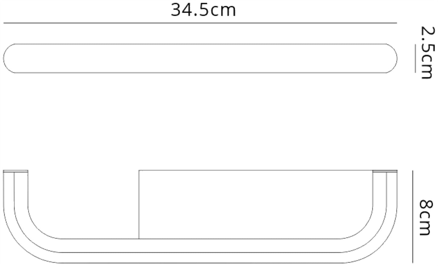 Mantra Fusion Tenerife 34cm Linear Wall Light Shelf with USB Socket, 8W LED, 3000K, 640lm, White, 3yrs Warranty