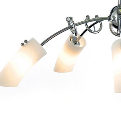 Diyas Lucia 64cm  5 Light G9 Polished Chrome/Frosted Glass Ceiling Pendant Light Fitting