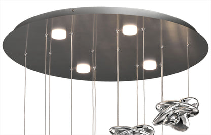 Mantra M5901 Nido Pendant 75cm Round 7 + 4 Lights 42W + 20W LED 3000K, 5080lm, Chrome, 3yrs Warranty