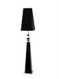 Diyas Home (DH) Galata Floor Lamp 1 Light E27 with Black Shade Black/Crystal