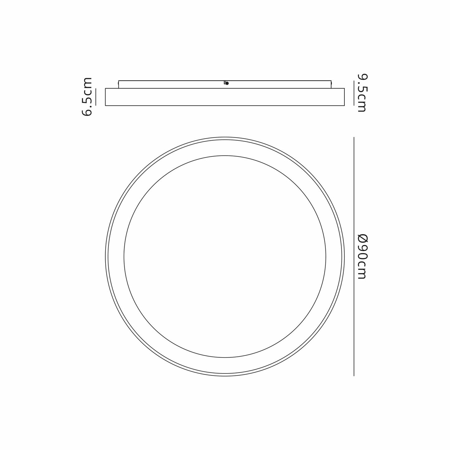 Mantra Fusion Niseko Ring Ceiling 90cm 78W LED, 3000K, 6200lm, White, 3yrs Warranty Ceiling