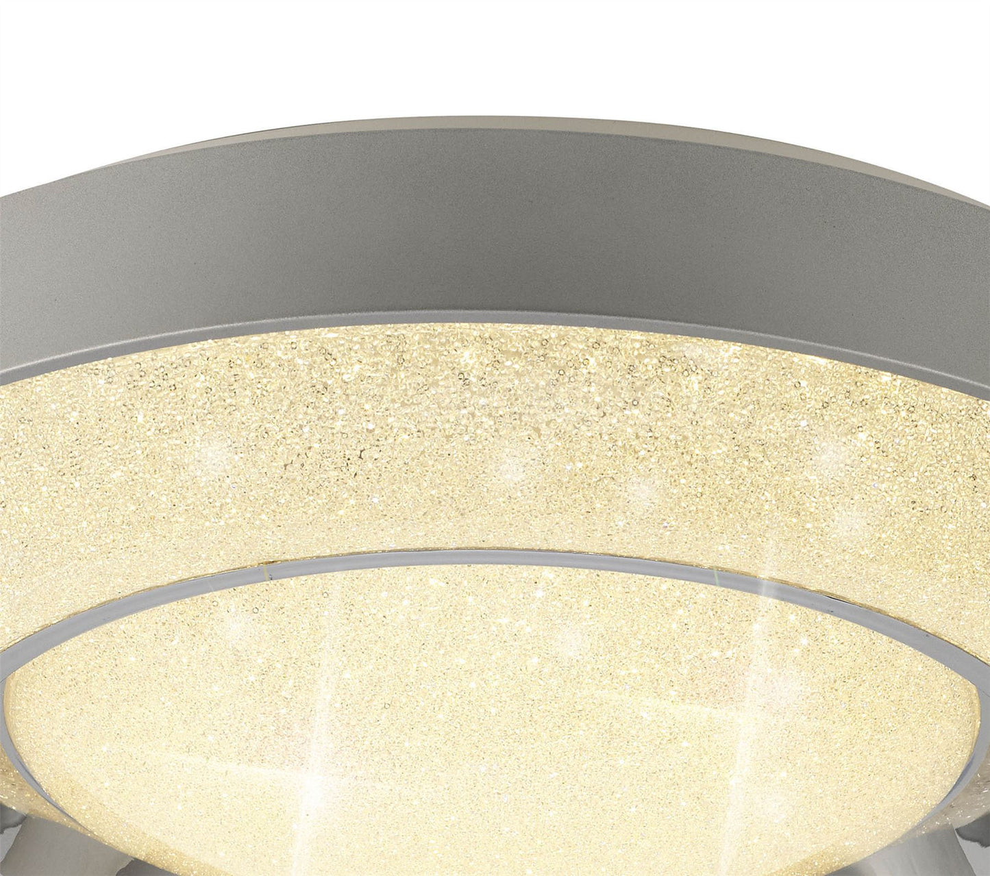 Mantra Fusion Santorini 52cm Ceiling 36W LED with Remote Control 3000K-6000K, 2400lm, Polished Chrome/Silver, 3yrs Warranty Ceiling