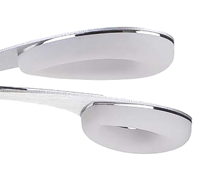 Mantra Fusion Juno 65cm Telescopic 5 Light 30W LED 3000K, 2700lm, Satin Aluminium/Frosted Acrylic/Polished Chrome, 3yrs Warranty