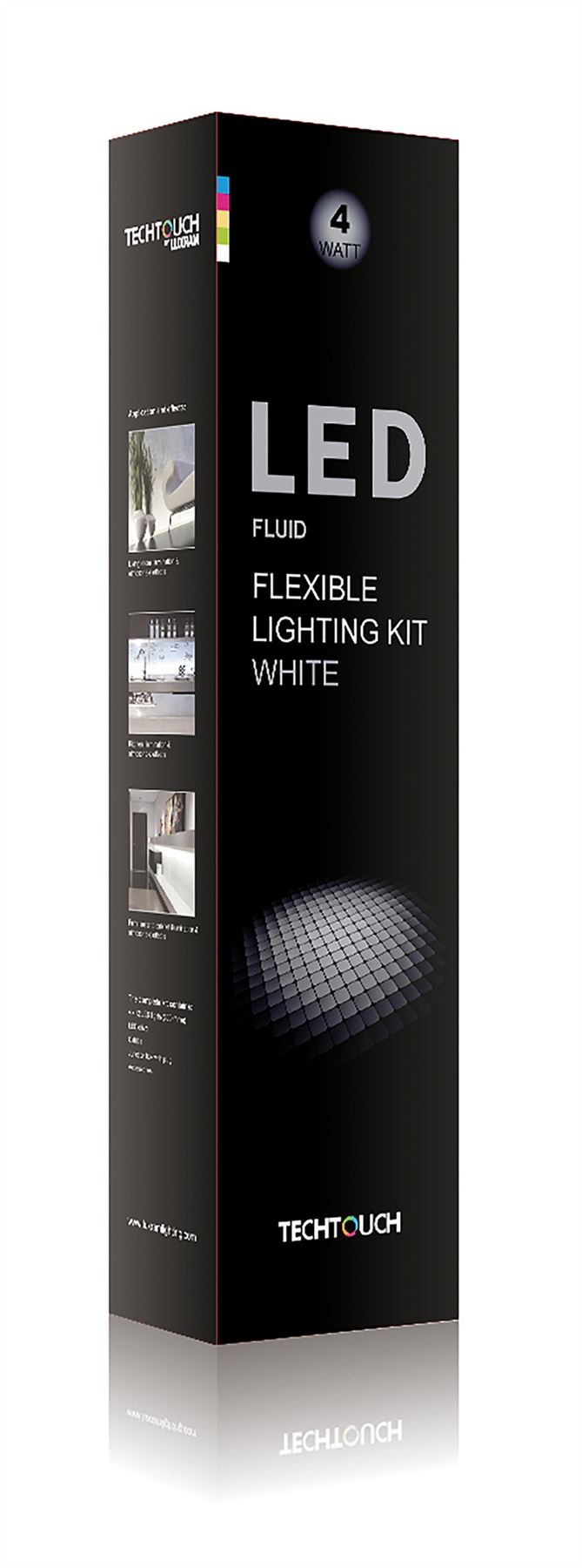 Techtouch Fluid White Kit 4x12 LED Flexible Strip (4W) Strip