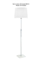 Mantra Habana Floor Lamp Telescopic 1 Light WITHOUT SHADE E27, Matt White/Polished Chrome