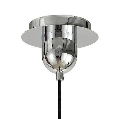 Mantra Sonata Pendant 15cm Round, 1 x E27, Polished Chrome/Graphite