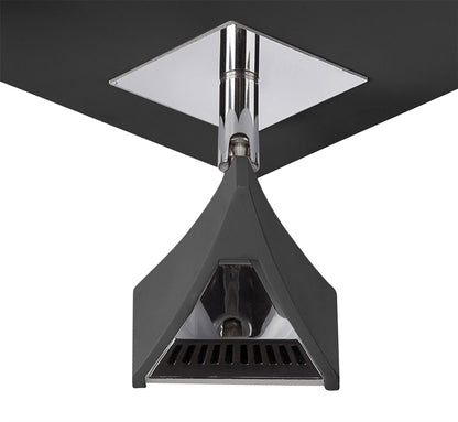 Mantra Fusion Filippo Spot Light 4 Light LED Square 20W 3000K, 1750lm, Matt Black/Polished Chrome, 3yrs Warranty