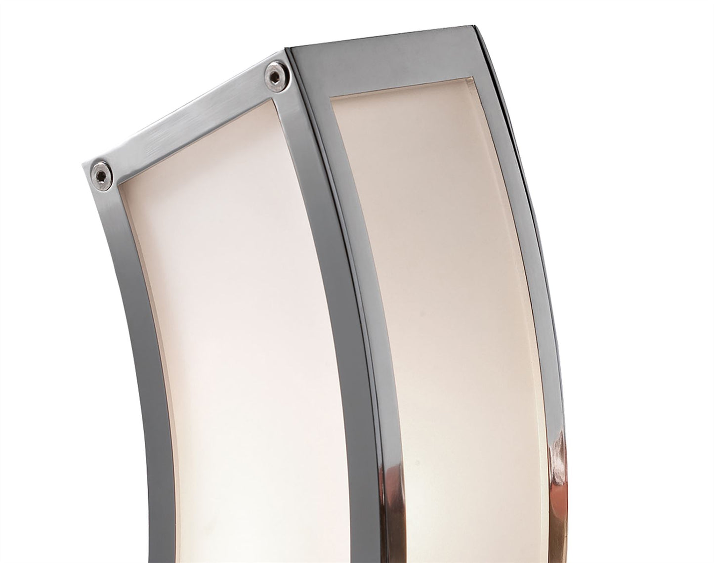 Mantra M0395 Duna E27 Table Lamp 1 Light E27, Polished Chrome/White Acrylic