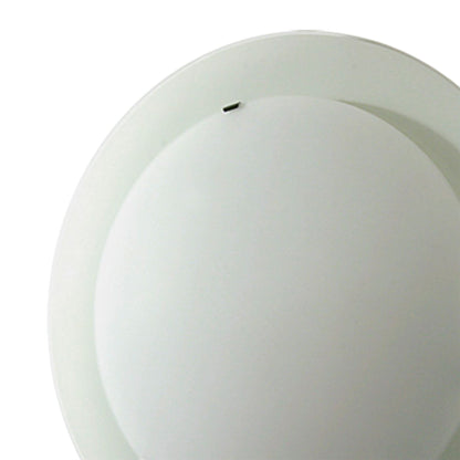 Diyas Ruby 32cm 1 Light Flush  Light Small Round Satin Nickel/Opal Glass Ceiling Light Fitting