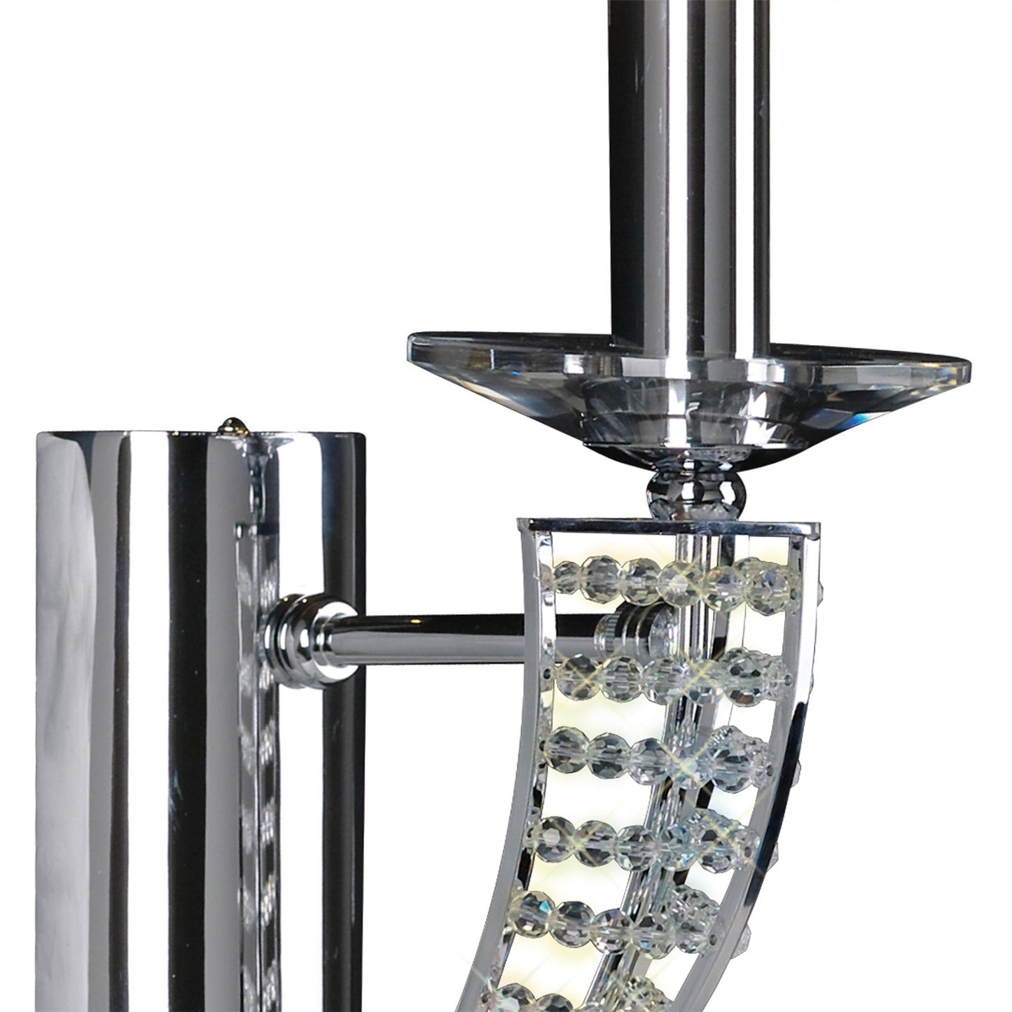 Diyas Santo Wall Light 1 Light E14 Polished Chrome/Crystal