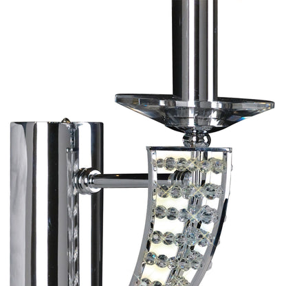 Diyas Santo Wall Light 1 Light E14 Polished Chrome/Crystal