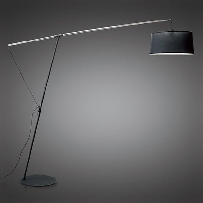 Mantra M4968 Nordica Floor Lamp E27 with Black Shade, Black/Polished Chrome - M4968/WS