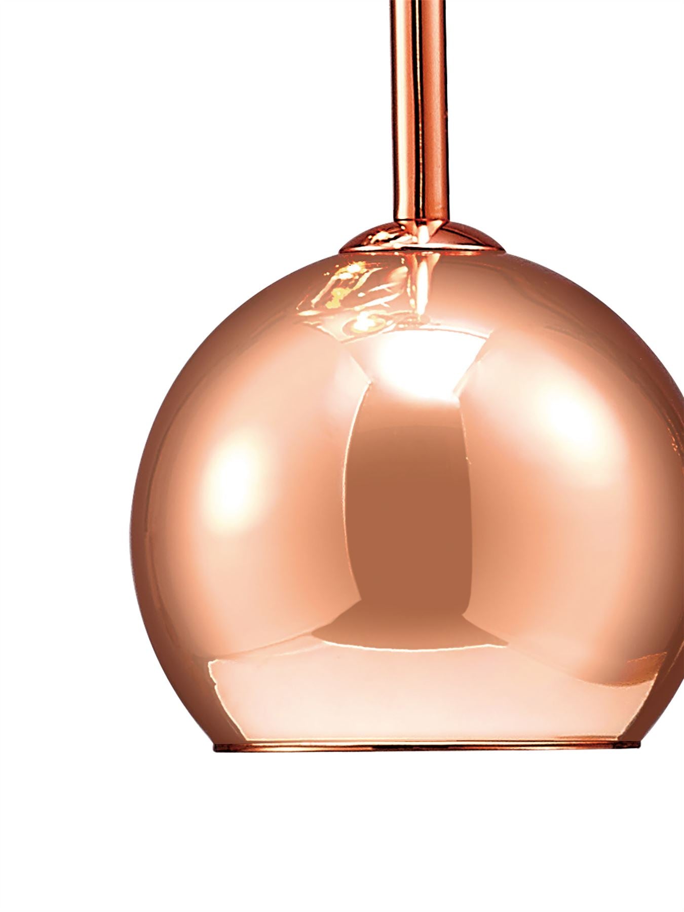 Deco Regina Pendant 3 Light G9 Copper/Copper Glass
