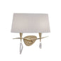 Mantra Mara Wall Light Switched 2 Light E14, French Gold with Ivory White Shade