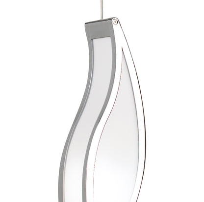 Mantra Sintesys Linear Pendant 3 Drop E27 3 Light E27 Bar, Polished Chrome/White Acrylic, CFL Lamps INCLUDED
