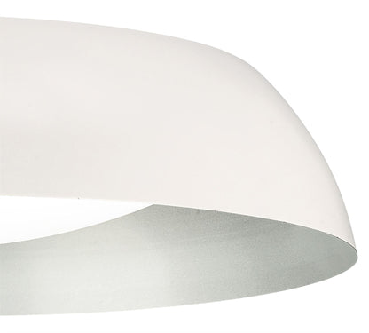 Mantra M4846 Argenta Ceiling Large 30W LED 3000K, 3000lm, Matt White/Silver/White Acrylic, 3yrs Warranty - M4846 Ceiling