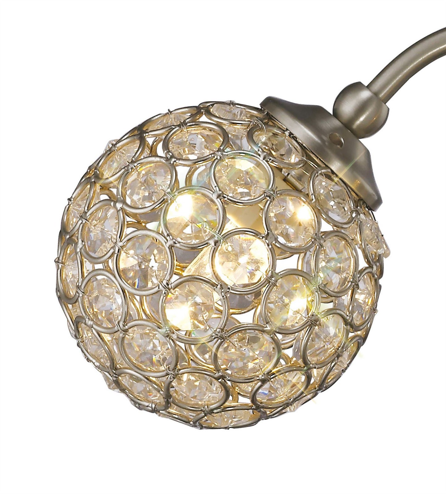 Diyas Apollo Wall Light 2 Light G9 Satin Nickel/Crystal
