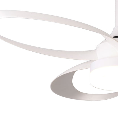 Infinity Fan 92.6cm 24W LED Dimmable Ceiling Light With Built-In 30W DC Reversible Fan, Remote Control 2700-5000K, 1800lm, White