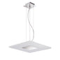 Mantra Fusion Notte Pendant 28W LED Square 3000K, 1700lm, Polished Chrome/Frosted Acrylic, 3yrs Warranty