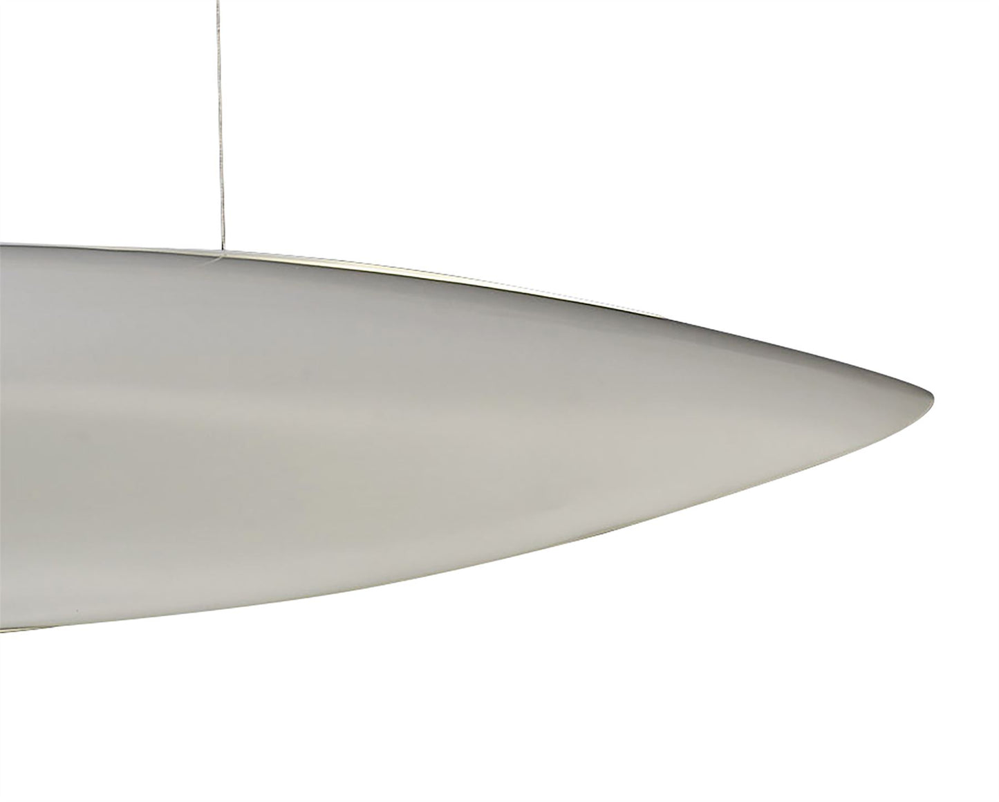 Mantra Pasion Rectangular Pendant 6 Light E27, Gloss White/White Acrylic/Polished Chrome, CFL Lamps INCLUDED