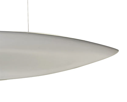 Mantra Pasion Rectangular Pendant 6 Light E27, Gloss White/White Acrylic/Polished Chrome, CFL Lamps INCLUDED