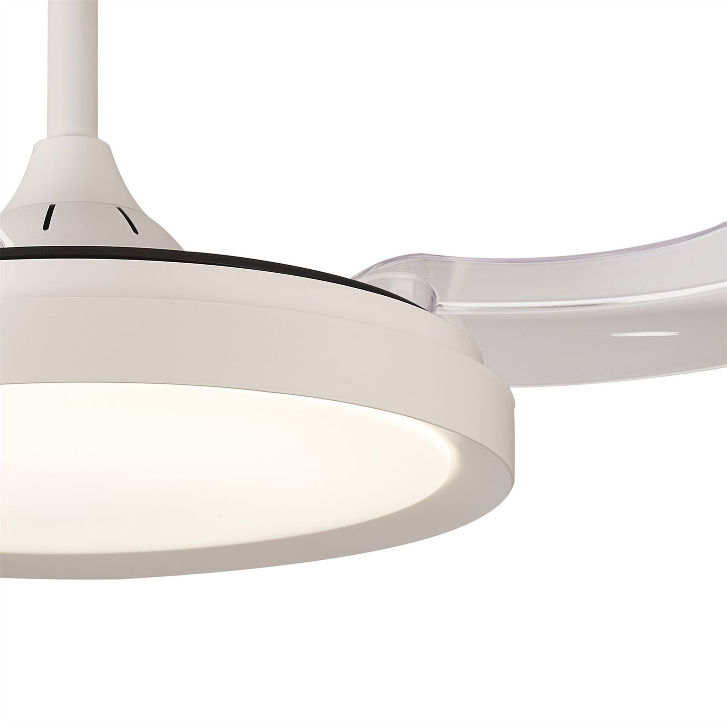 Mistral Mini 45cm 40W LED Dimmable Ceiling Light With Built-In 28W DC Fan, 2700-5000K Remote Control, 2500lm, White, 5yrs Warranty