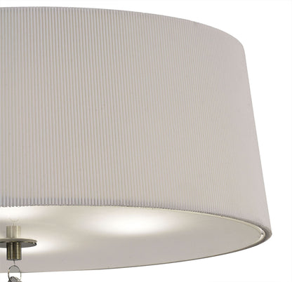 Mantra Mara 55cm Flush Ceiling 4 Light E27 Round, Antique Brass with Ivory White Shade
