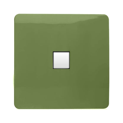 Trendi Switch 1 Gang RJ45 Cat 6 Modern Designer PC Ethernet Socket in Moss Green
