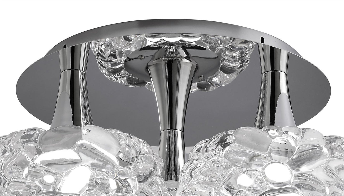 Mantra M3935 O2 Ceiling 3 Light E27 Large, Polished Chrome