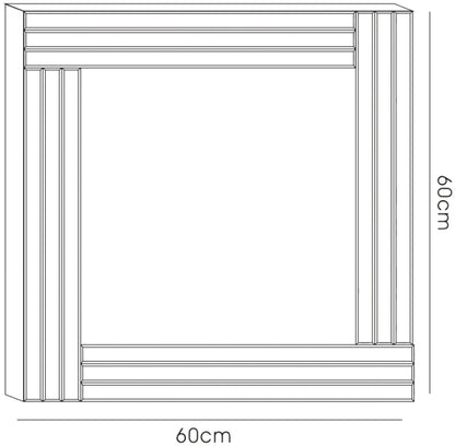 Diyas Home Estin Detailed Mirror 60cm x 60cm Ribbed (Can Only Be Shipped On A Pallet, Additional Charges May Apply.) Mirrors