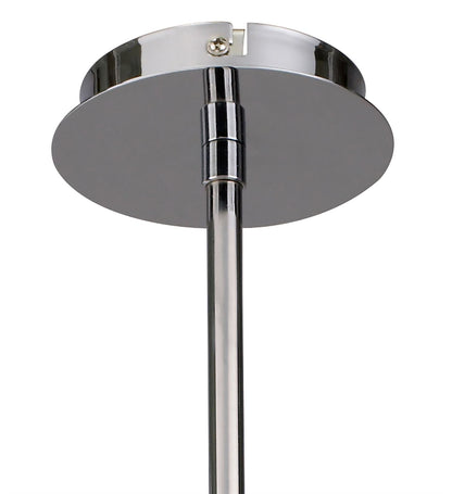 Mantra Amel 61cm Telescopic Convertible To Semi Flush 6 Light L1/SGU10, Polished Chrome, CFL Lamps INCLUDED