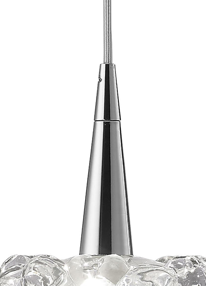 Mantra M3921 O2 Linear Pendant 3 Light G9 Line Small, Polished Chrome