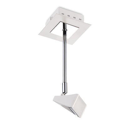 Mantra Fusion Filippo Telescopic Spot Light 1 Light 5W 3000K, 450lm, Matt White/Polished Chrome, 3yrs Warranty