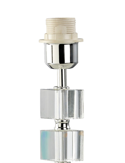 Diyas Alina Crystal Table Lamp WITHOUT SHADE 1 Light E27 Silver Finish