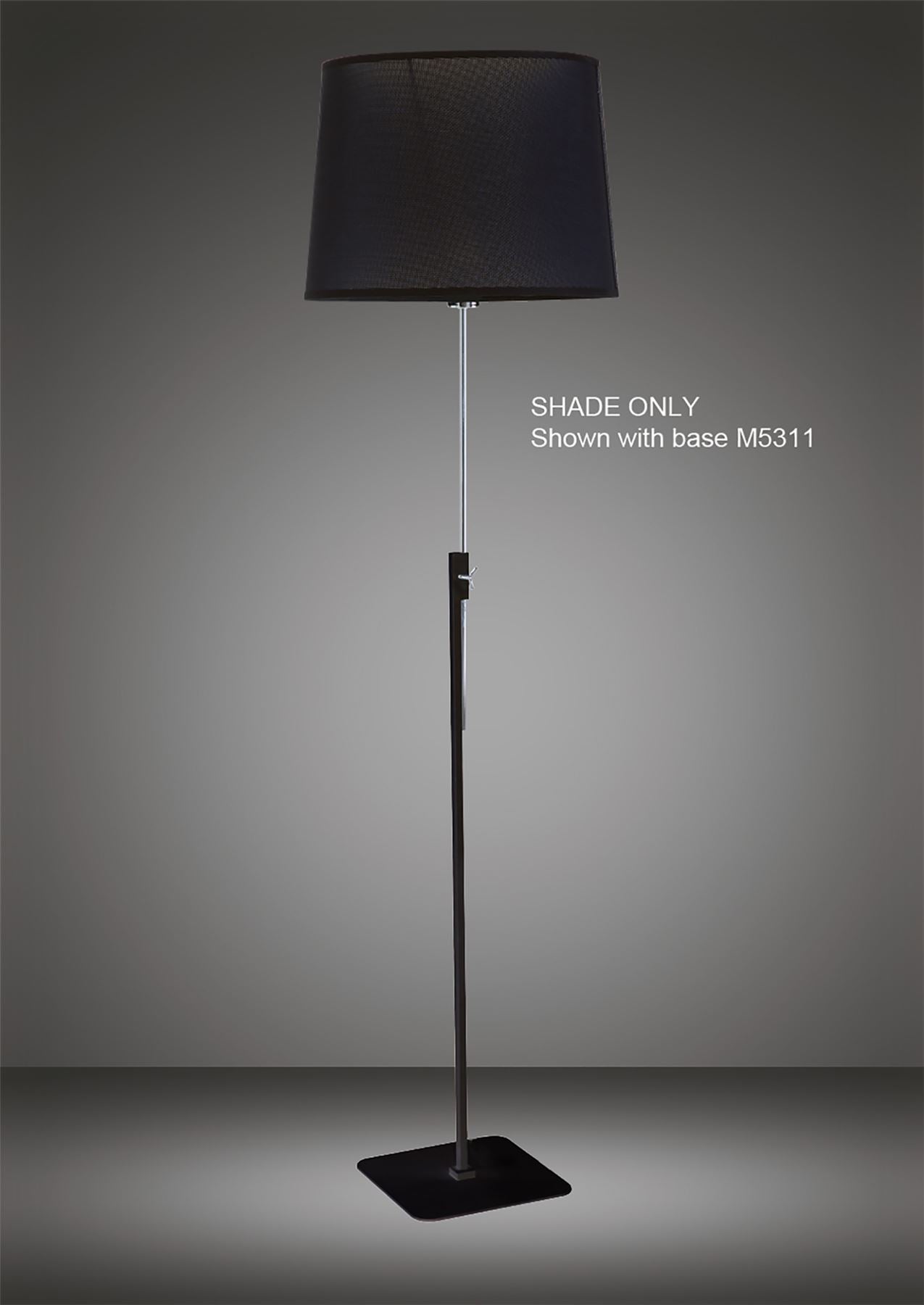 Mantra M5313 Habana Black Round Shade 300/350mm x 250mm, Suitable for Floor Lamps