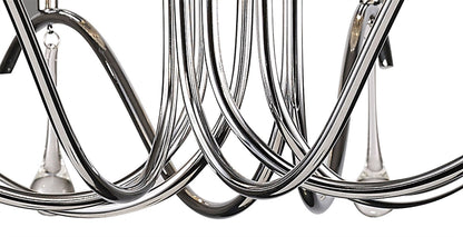 Diyas Chelsie 78cm  8 Light G9 Polished Chrome/Clear Beaded Glass Ceiling Pendant Light Fitting