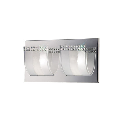 Diyas Charis Wall Light Switched 2 Light G9 Polished Chrome/Glass/Crystal