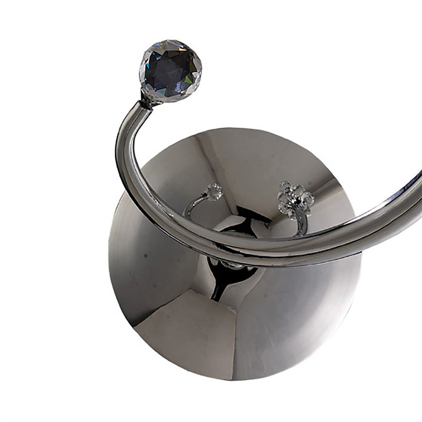 Diyas Octavia Wall Light Switched 1 Light G4 Left Facing Polished Chrome/Crystal, NOT LED/CFL Compatible