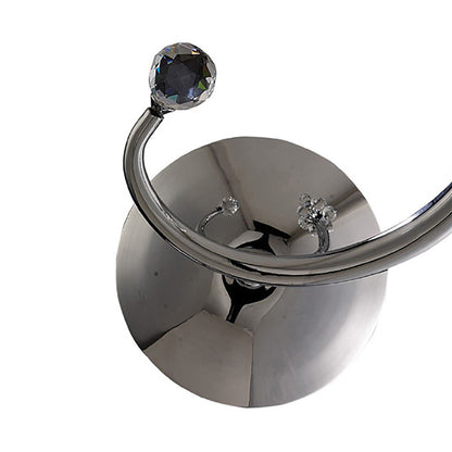 Diyas Octavia Wall Light Switched 1 Light G4 Left Facing Polished Chrome/Crystal, NOT LED/CFL Compatible