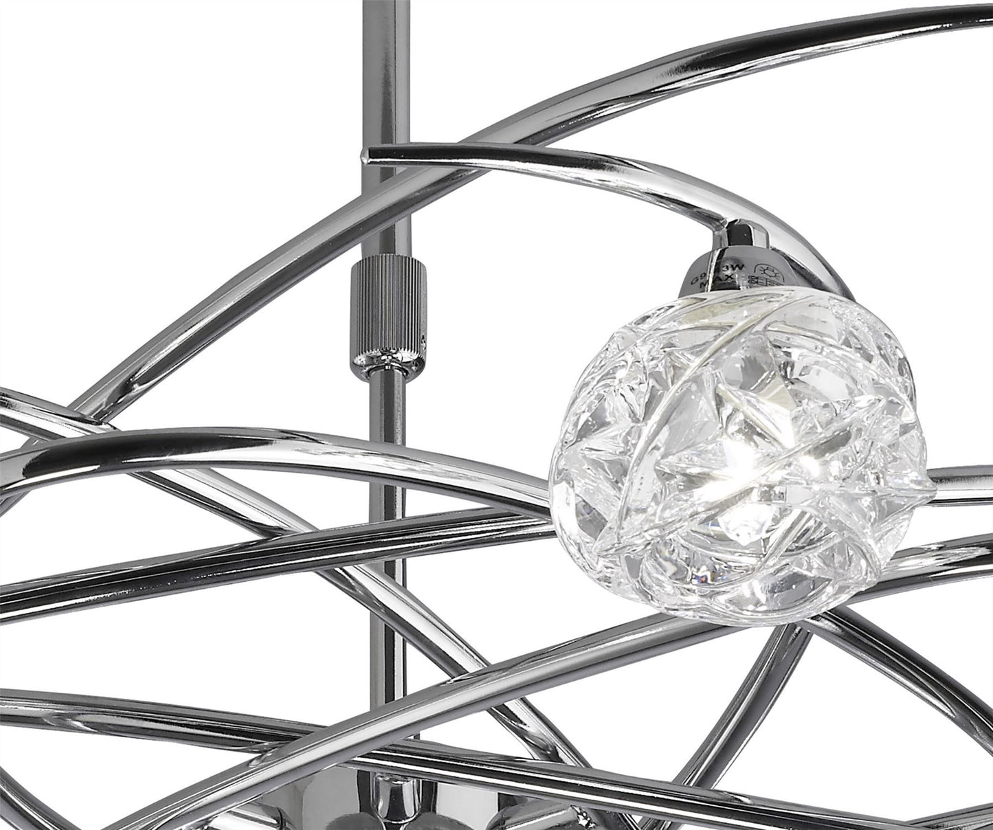 Mantra M3942 Maremagnum Telescopic Semi Flush Convertible 6 Light G9, Polished Chrome