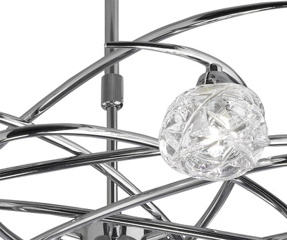 Mantra M3942 Maremagnum Telescopic Semi Flush Convertible 6 Light G9, Polished Chrome