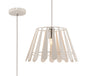Deco Somerset Pendant 1 Light E27 White/Polished Chrome
