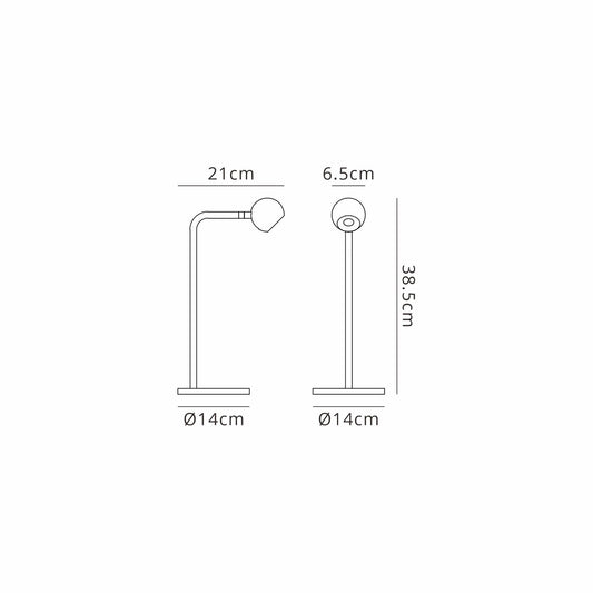 Mantra Fusion Eyes 38.5cm Table Lamp, 6W LED, 3000K, 390lm, Sand Black, 3yrs Warranty