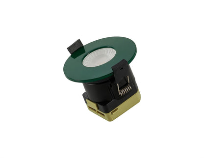 Trendi Switch Dimmable IP65 CCT LED Fire Rated Downlight in Dark Forest Green